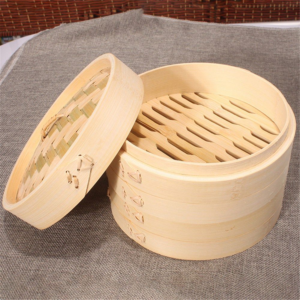 Steamer Bamboo Set - Chińskie warzywa, bambus, pokrywka kuchenna, narzędzie,