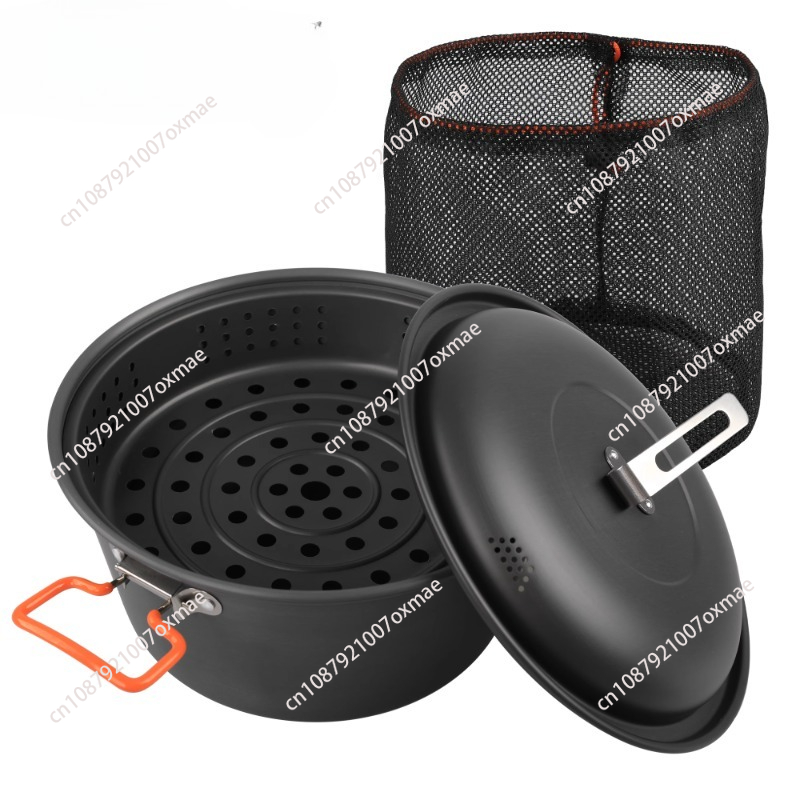 Steamer Bamboo Set - Zestaw naczyń kempingowych na zewnątrz, zintegrowany