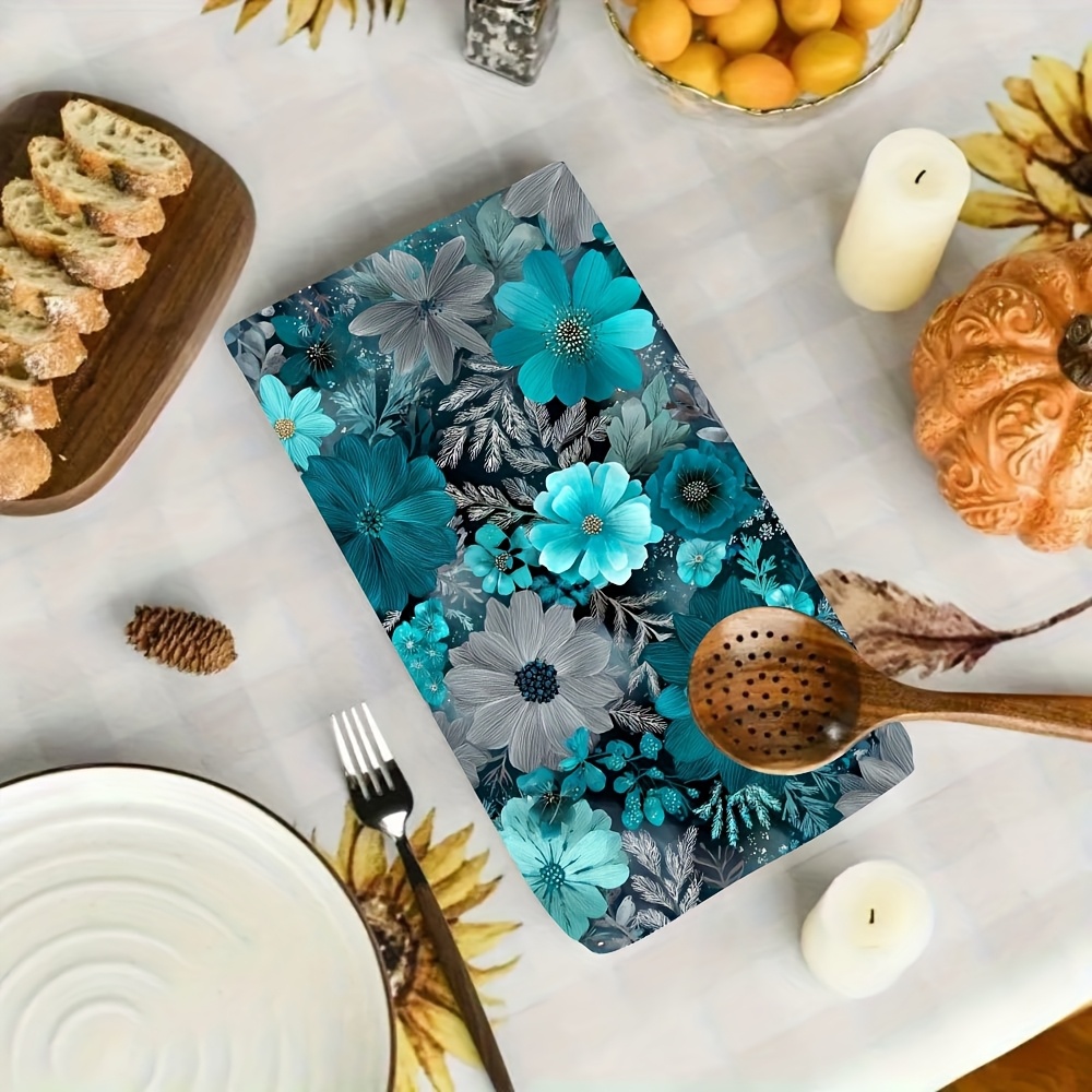 2 szt., Niebieskie kwieciste r – Home Cooking Is The Best recenzja i cena