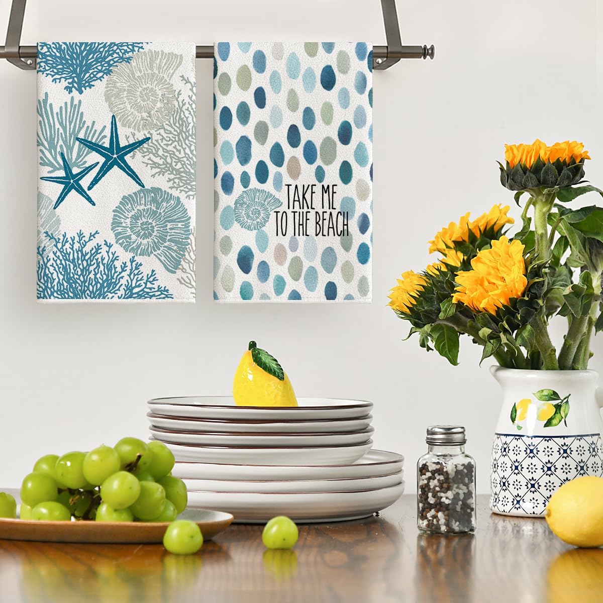 4 szt., Pasiaste ręczniki kuch – Home Cooking Is The Best recenzja i cena